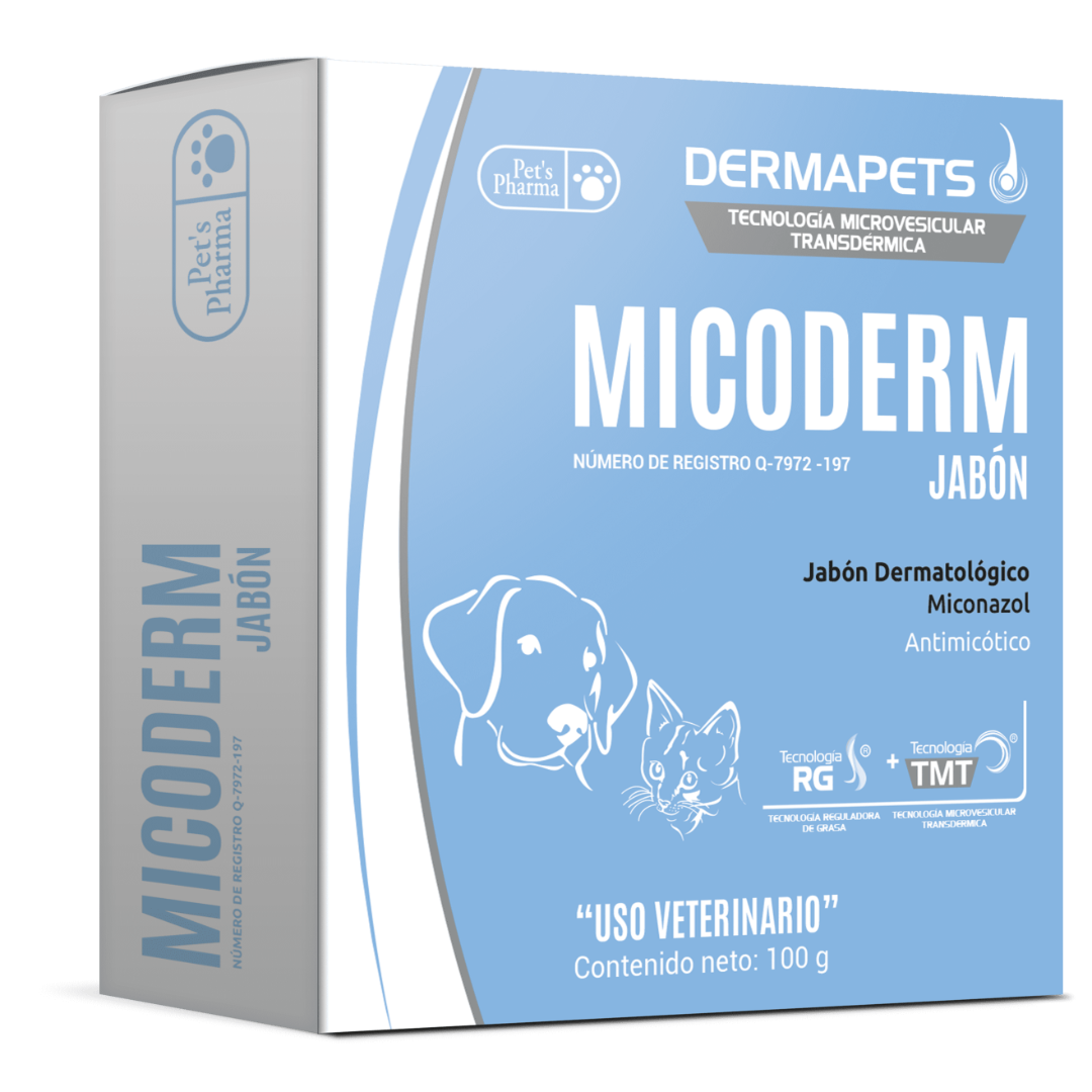 Micoderm Jabón Dermatológico 100Gr - Pet's Pharma Micoderm Jabón Dermatológico 100Gr - Pet's Pharma